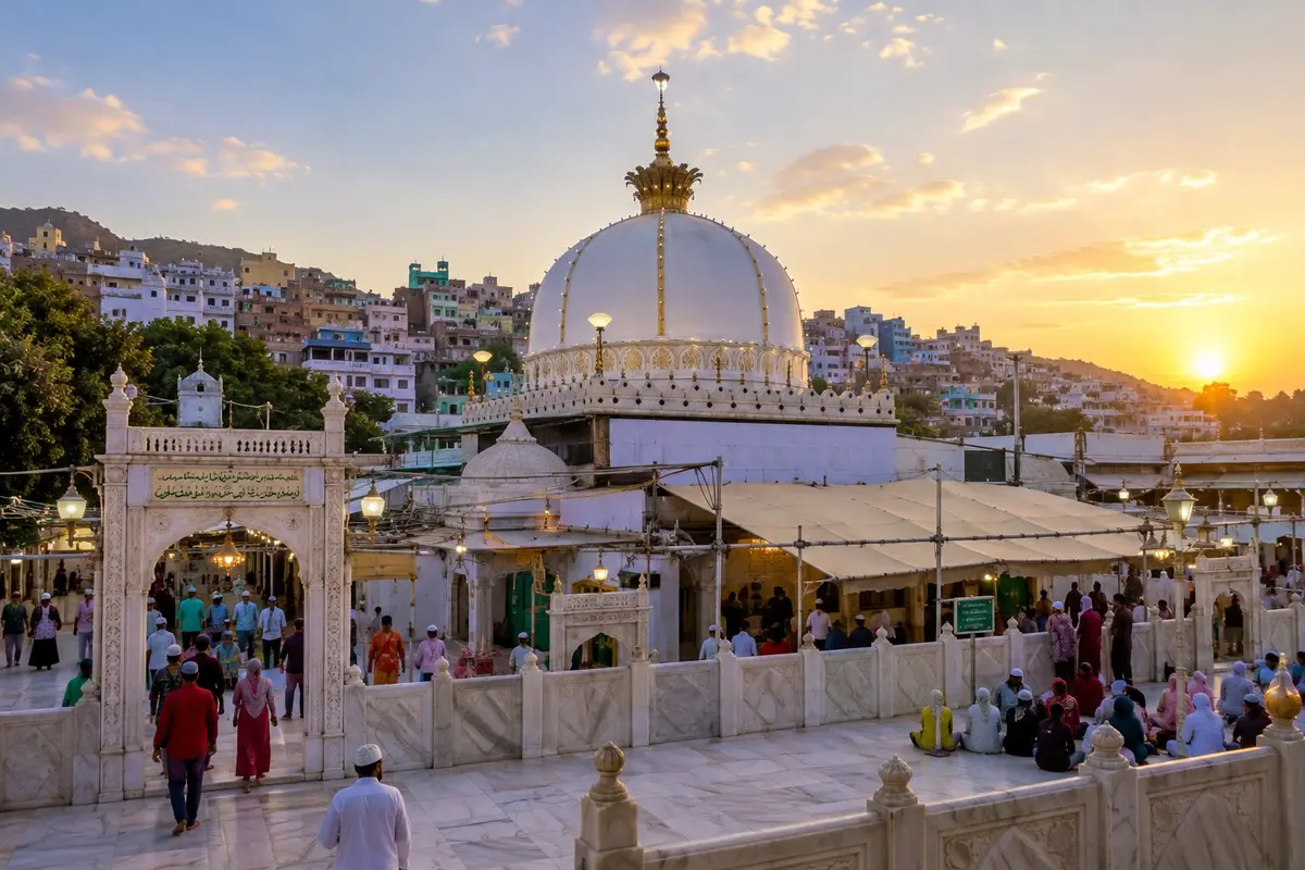 Ajmer Sharif Dargah in Ajmer Rajasthan during golden hour